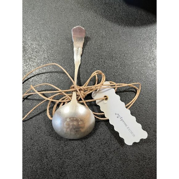 Mud Pie Let's Salsa Spoon & White Ceramic Serving Bowl Set w/ Gold Bead Trim - Picture 5 of 9